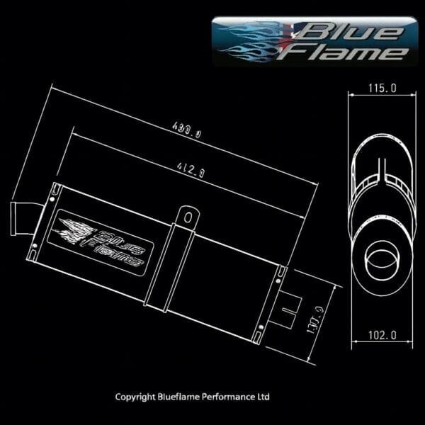 ekページ！ Slip-On 14-inch Oval Carbon Fiber Exhaust Muffler for ZX-9R ZX9R Ninja